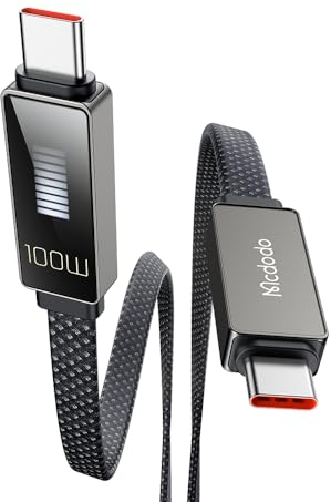 Mcdodo Câble iPhone USB C vers Lightning écran pour image nouveau rythme 1,2 m, câble nylon type C pour iPhone 15/iPad Pro/Air/Mini 6, Samsung S22/21/20/Note20 (USB C)