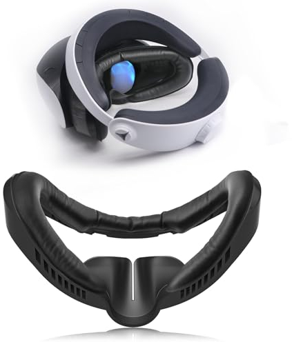 VR Face Pad for Playstation VR2,Fitness Facial Interface Leather Foam Cushion Pad & Face Pad Replacement Compatible with PSVR2 Accessories