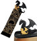 Toseky Dragon Bookmark Black Gold Cool Dragon Bookmark with Sun and Clouds, Book Marker Bookshelf Decoration for Book Lovers, Friends, Families and Reading Enthusiasts, 17.5 x 6.5 cm