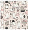 ABAKUHAUS Chat Rideau de Douche, Chats Dessinés De Manière Simpliste Assis Et Allongés Avec Des Couleurs Pastel, Material Resistente al Agua Durable Estampa Digital, 175 cm x 200 cm, Rose et Gris Pâle