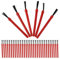 ERINGOGO 50Pcs Kids Paint Brush Set - 8.5cm Small Watercolor Brushes for Toddler Painting, Red Mini Paint Brushes for Art and Drawing, Brush Cleaner for Home Use