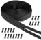 VOSSOT Chiusura lampo infinita nera con cerniera, lunghezza 10 m, larghezza 2,5 cm, chiusura lampo infinita con cerniera, in plastica, chiusura lampo in nylon senza fine, chiusura lampo divisibile,