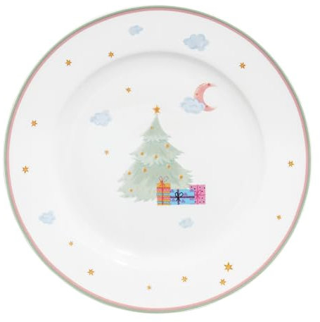 AMBITION Dessertteller Weihnachten 19 cm Ballett Porzellan Teller Weihnachtsbaum Spülmaschine & Mikrowelle