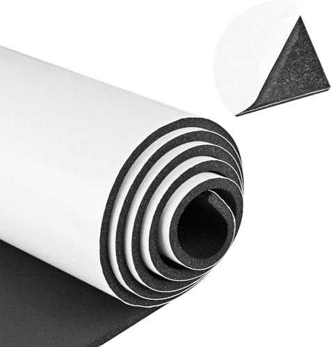 Zellkautschuk Schaumstoff Selbstklebend - 300mm(B) x6mm(D) x2m(L) Moosgummi Selbstklebend, für Tür- und Fensterdichtung, Wind- und Regenschutz, Stoßschutz, Schalldämmung, DIY Kunsthandwerksbedarf