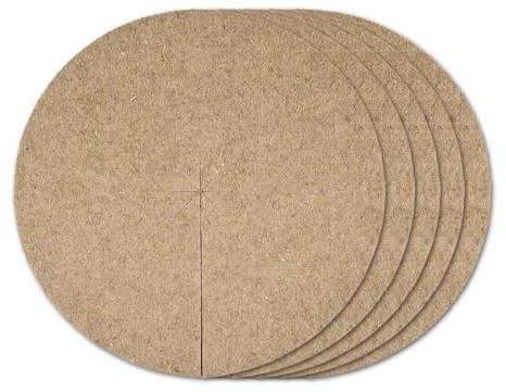 La cordeline Pack of 5 Natural Mulching Discs 40 cm Hemp Felt 600 g/m² - Protection Against Weeds, Cold and Evaporation