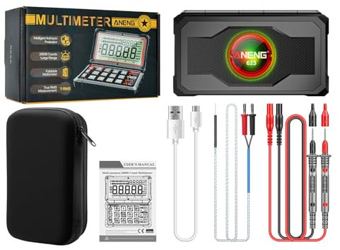 Aneng 623 Auto Multimetro Digitale Multimetro Digital 20000 Conteggi Rpm Ms Pluse Motore Angolare Misura Angolare Ncv Rilevamento Ncv Ac/cc Corrente di Tensione (Versione standard)