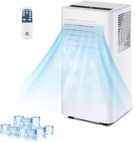 8000 BTU Portable Air Conditioner, 3-In-1 Standing AC Unit with Remote Control and Window Kit, Quiet Room Air Conditioner with Dehumidifier, Cools Up to 420 Sq. Ft. for Home Office Dorms