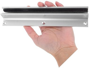 Generisch Untere Führung for Duschschiebetüren mit Schraube for Glasschiebetüren, rahmenlose Türschiene aus silberner Aluminiumlegierung, untere Führung for Ersatzteile(20cm/8in)