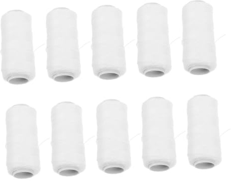 10 Rollen Faden zur Haarentfernung für Gesicht Damen Weiß | Baumwollfaden, Hautfreundlich und Vielseitig, 10 Stück, für Gesichtsanwendung, Präzise Pflege