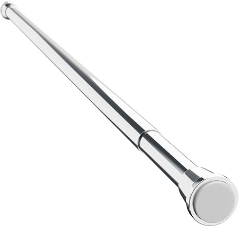 ALU DUSCHVORHANGSTANGE TELESKOPSTANGE WEISS CHROM BLAU KLEMMSTANGE DUSCHSTANGE ► Rostfrei - 7 Farben - 8 Längen ab 45 cm bis 300 cm TOP (Silber glänzend, 180-300 cm)