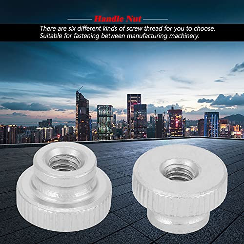 Saluaqui Carbon Steel Knurled Thumb Handle Nut Set 10Pcs - High Type GB806 M3 3 * 11 Fastening Nuts for Machinery Applications (M3 (10pcs))
