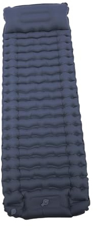 Hamwesh Isomatte für Camping, Leichte Aufblasbare Camping-Matratzenauflage mit Kissen, Integrierte Pumpe, Kompaktes Design für Rucksackreisen, Wandern und Reisen, 195 X 66 X 10 cm, 700 G (LT30