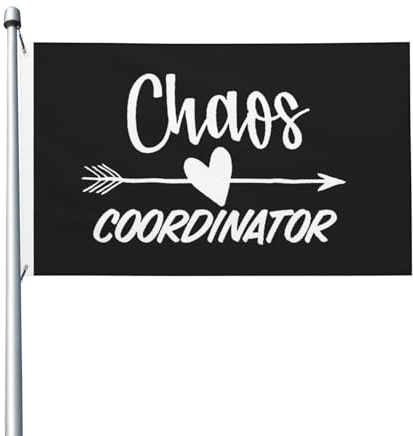 Bannerfahnen Chaoskoordinator Garten Flagge Lustige Langlebig Flaggen Banner, Für Partys, Feiertage, Bauernhaus, 90x150cm