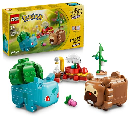LEGO Pokémon SMART Play: Beerenfete mit Bisasam und Bidiza - kompatibles interaktives Set mit 2 SMART Tags und 2 Pokémon Figuren - Geschenkidee für Kinder ab 7 Jahren - 72155