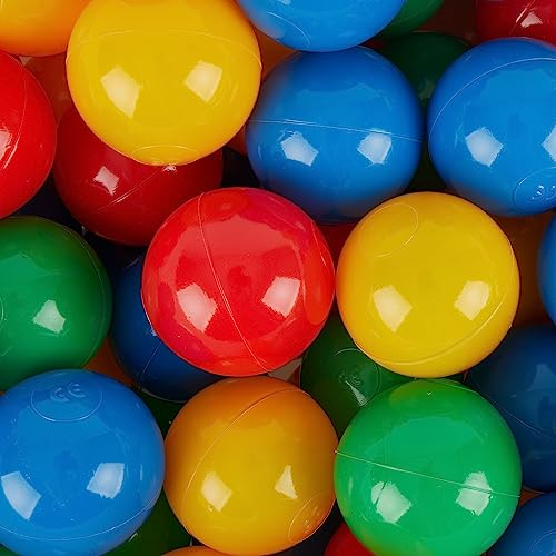 Bieco Bälle für Bällebad | 250 Stück, Größe ca. 6 cm | Bunte Kinder Bälle | Plastic Balls | Geeignet für Babys