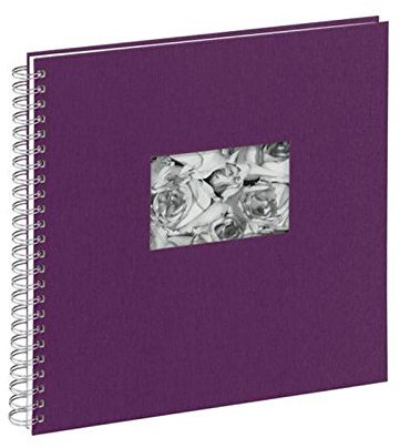Pagna 13938-44 Passepartout-Spiralalbum, 310 x 320 mm, 40 Seiten, Leineneinband mit Passepartout, weißer Fotokarton, violett