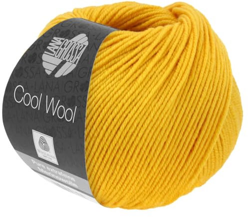 LANA GROSSA Cool Wool Uni | Extrafeine Merinowolle waschmaschinenfest und filzfrei | Handstrickgarn aus 100% Schurwolle (Merino extrafein) | 50g Wolle zum Stricken & Häkeln | 160m Garn FB 2005