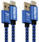 ULTRICS Micro USB Cable 1M, (2 Pack) Nylon Braided Extremely Durable Android Charger Lead, Fast Charging and Data Sync Cord Compatible with Galaxy S7 S6 Edge S5 J7 LG Nexus Nokia Xbox PS4 – Blue