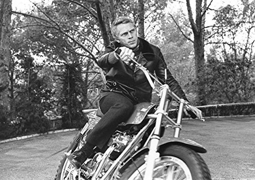 Steve McQueen #10 King of Cool American Actor Poster Motorrad Foto Bild