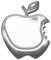 Avisa AutoTattoo Aufkleber Alu Apple - 5x5,5cm