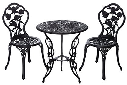 Tisch Set 15240C1547 stabiles Gartenmöbel Set Balkonset Bistroset Aluminium Guss