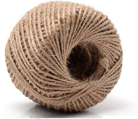 Jute Schnur Hanf,100 Meter Kordel Natürliche Jute Seil 2mm Hanfseile String Ball für Floristik, Hochzeitskarte, DIY Handwerk, Home, Verpackung Gartenanwendungen