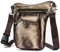 Le'aokuu Uomini Vera Pelle Marsupio per Moto Borsa a Tracolla Messenger a Spalla sacco di bum borsa dell'anca per gambe coscia 211-5 (211-5 08 Giallo)