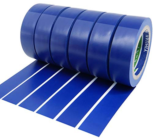 ALBOYI Insulation Tape 6 Pack Blue 17mm x 9m Electrical Tape PVC Tape Adhesive Gaffer Tape
