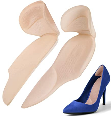 Haofy Solette Gel Pastiglie Scarpe Tacco Alto per Donna e Uomo, Inserti Cuscino Tallone Solette Imbottite con Arco Supporto Protezioni del Tallone per Tallone Dolore, Scarpe Troppo Grandi