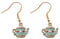 MAOFAED Gift white rabbit mushroom gift cartoon gift teapot gift girl gift girlfriend gift earrings for girl, metal, metal, Metal