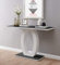 Furniturebox UK Console Table - Giovani Modern Small Sized Side Table with A Beautiful High Gloss Finish - Perfect For Living Room, Hallway, Sofa Side (Black/White Console Table)