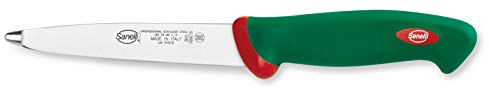 Sanelli Premana Professional Coltello Sventrare sbudellare Dritto, Acciaio Inossidabile, Verde/Rosso