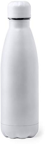 eBuyGB Metal Water Bottle 790ml Stainless Steel Leakproof Drinks Bottle Reusable BPA Free Matt Water Bottles - Travel Cup for School, Gym, Outdoor, Yoga & Sports - White (Pack of 1)