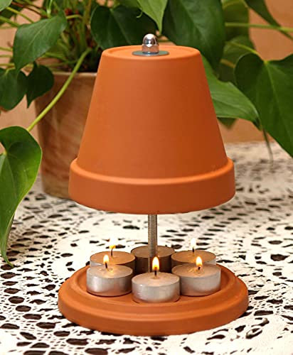 ▀ Teelichtofen ▀ für bis zu 6 Teelichter Teelichtheizung Teelichtkamin bemalbar Kerzenofen Tischkamin Mückenschutz Garten Terrasse bekannt aus Stern TV Duft Kerzen Heizung Wohnzimmer Ofen Kamin