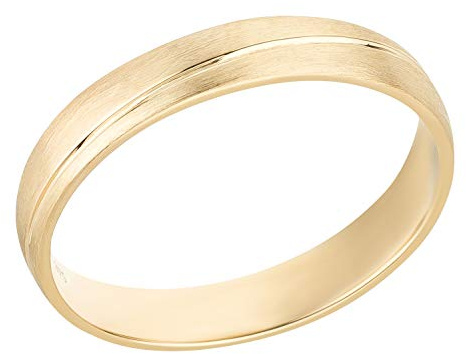 Ardeo Aurum Herrenring Trauring aus 375 Gold Gelbgold Ehering massiv matt Modell 241 Größe 62