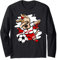 Dab Dog Northern Ireland Soccer Northern Irish Flag Football Long Sleeve T-Shirt