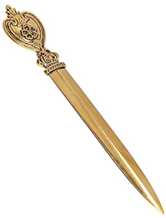 Brieföffner, luxuriöses Rustikales Antikes Briefumschlagmesser aus Gusseisen mit Ergonomischem Griff, 3.9-Zoll-Design, zum effizienten Schneiden von Offenen Papierumschlägen