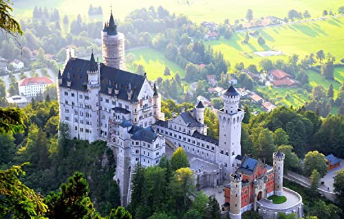 LHJOYSP 1000 Teile Puzzel 3D Stadtschloss Bayern, Bayern, Deutschland 75x50cm
