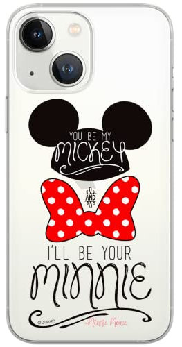 ERT GROUP Handyhülle für iPhone 13 MINI Original und offiziell Lizenziertes Disney Muster Mickey and Minnie 004, optimal an die Form des Handy angepasst, hülle aus TPU