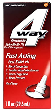 2 Set- 1 Fl Oz, 4-Way Fast Acting Nasal Spray