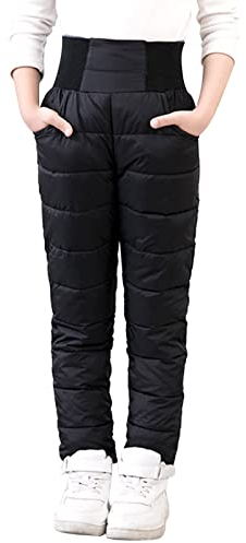 Fulidngzg Skihose Mädchen 128 Breathable Thermohose Schneehose Schnee-Hose Atmungsaktiv Schneefang Softshellhose Unisex Ski Snowboard Wasserdicht Snowboardhose Wanderhose Kinder