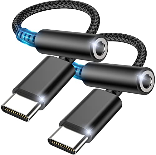 CKCN Adaptador USB C a Jack 3,5mm, USB Type C Jack Auriculares Audio Adapters, Adaptador Auriculares Tipo C Compatible con Samsung Galaxy S22 S21, MacBook Pro, Huawei P30/P20, Xiaomi