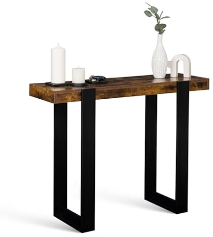 IDMarket - Console Phoenix Bois Effet Vieilli et Noir