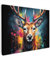 MuchoWow© Wandbilder 70x50 cm Schlafzimmer Home Deko Wohnung Bild Wohnzimmer Fotoleinwand Wand Bilder Leinwand Wall Decor Banksy - Street Pop Art - Hirsche - Graffiti - Tiere - Farben