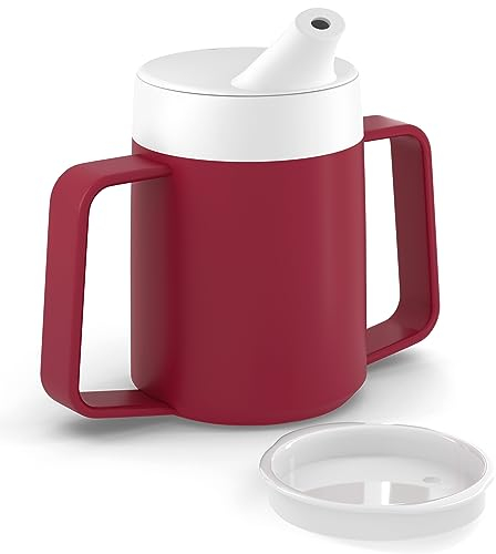 JFA Supplies 2 Handles 165ml Red Adult Drinking Mug/Drinking Cup/Sippy Cup/Non Spill Cup
