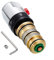 EpheyFIF Thermostatic Cartridge Bath Shower Mixer Brass Valve Bar Repair Kit Replacement Cartridge Constant Temperature Control Brass For Built-in Thermostat And Flow-through Version