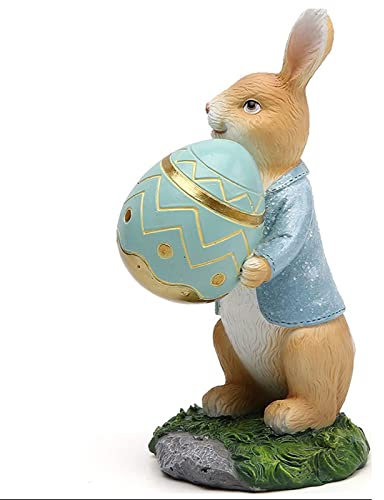 HASMI Schreibtisch deko Tierstatue Ornament Kaninchenfigur Kunstharz Tischdekoration Wohnkultur Garten Ornamente Terrasse Wohnzimmer Schlafzimmer Decoración del hogar (Color : B)