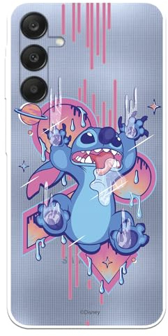 Funda Compatible con Samsung Galaxy A25 5G Oficial de Disney Stitch | Funda oficial Lilo & Stitch licencia auténtica, silicona flexible, bordes elevados, protege pantalla y cámara de Samsung Gala