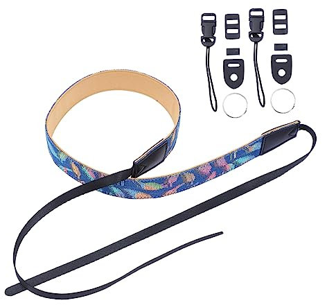 jojofuny Adjustable Camera Sling Shoulder Trap for DSLR Durable Polyester Comfortable for Neck or Shoulder Moments 3cm Light Denim