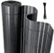 Yakimz Brise-vue en PVC - Brise-vue en bambou - Résistant aux intempéries - Résistant aux UV - Pour jardin, balcon et terrasse - 100 x 300 cm - Protection contre le vent - Anthracite